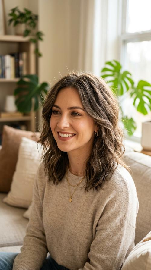 The Textured Lob with Ash Brown Tones