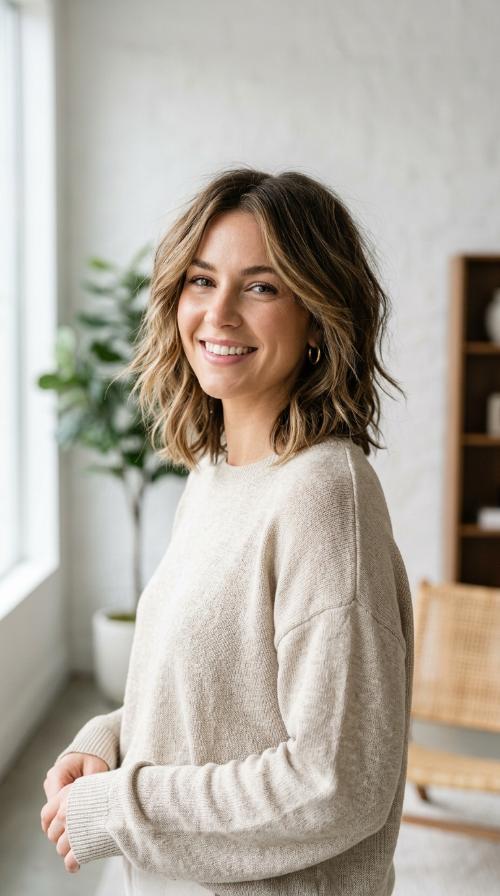 The Textured Lob with Choppy Layers