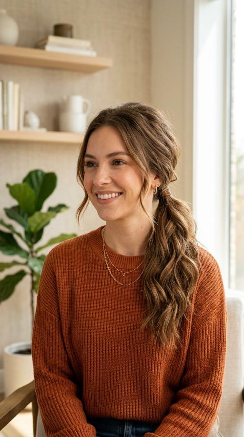 The Textured Low Ponytail