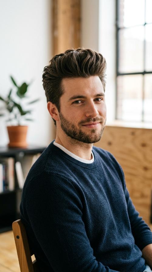 The Textured Pompadour