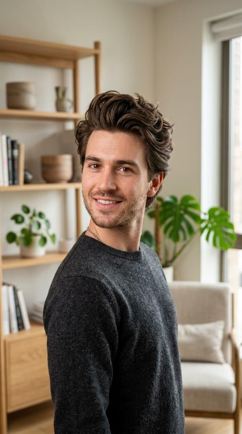 The Textured Pompadour with Layers