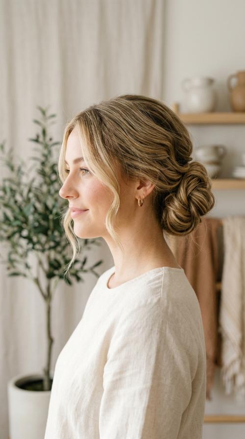 The Textured Side-Swept Bun