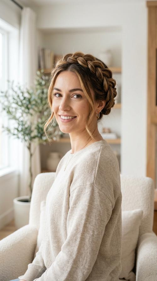 The Twisted Crown Braid