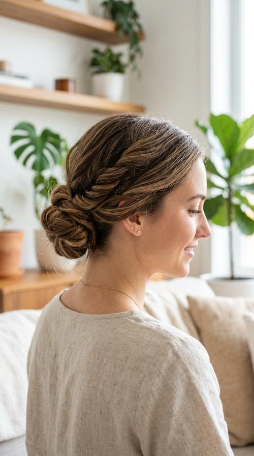 The Twisted Low Bun