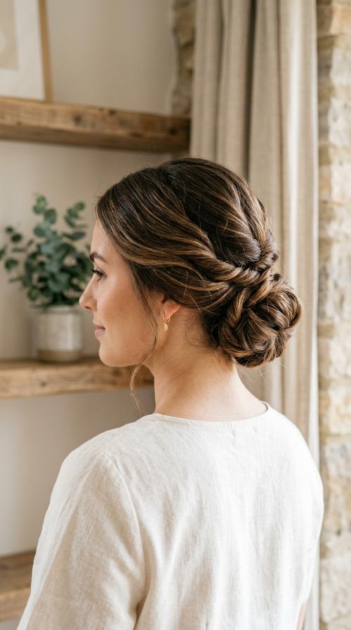 The Twisted Low Chignon