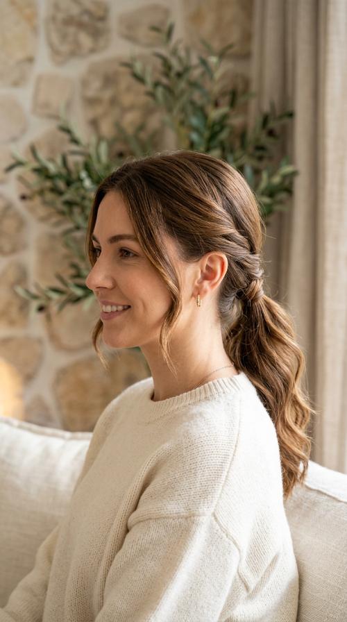 The Twisted Low Ponytail