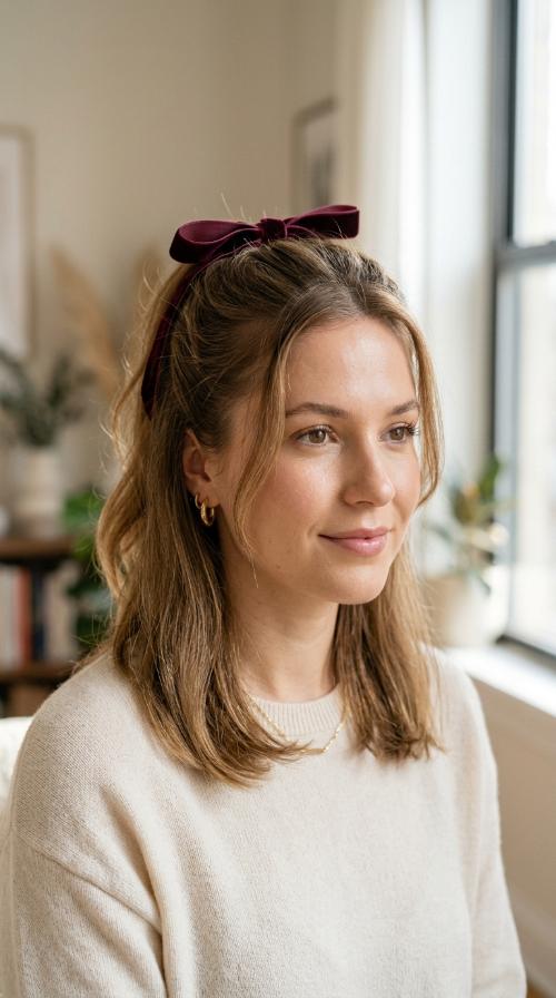 The Velvet Bow Half-Up