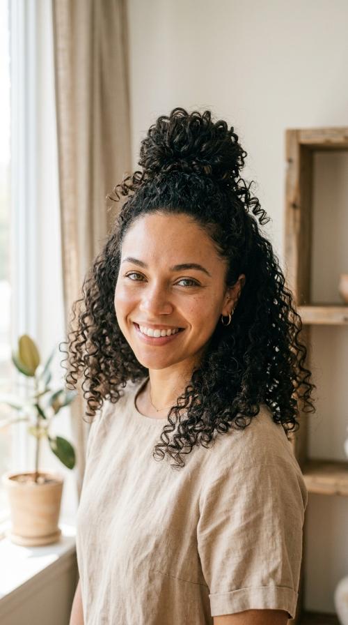 The Voluminous Half-Up Top Knot