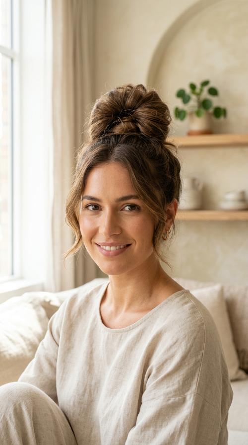 The Voluminous High Top Knot