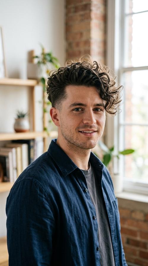 The Windswept Curly Undercut