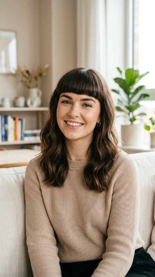 Thick Blunt-Cut Fringe