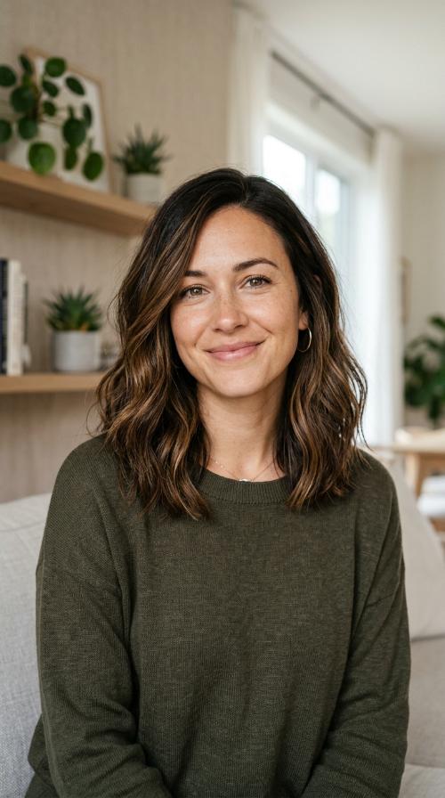 Toffee Highlights for Dark Brown Lob