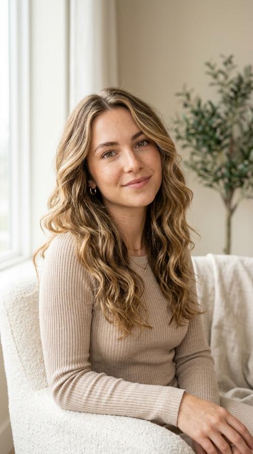 Tousled Bronde Waves