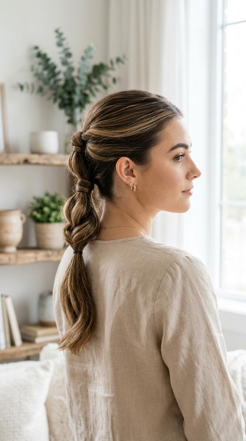 Triple Tucked Ponytail