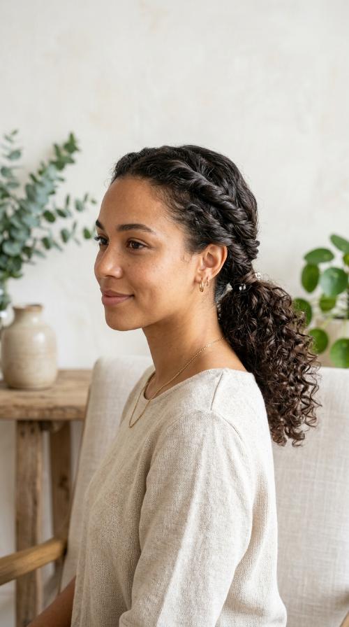 Triple Twisted Low Ponytail