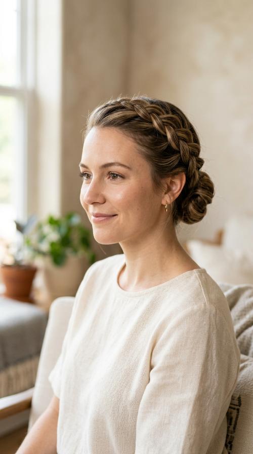 Tucked-In Crown Braid