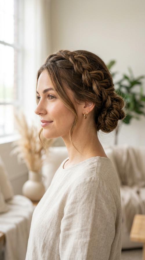 Twisted Crown Updo