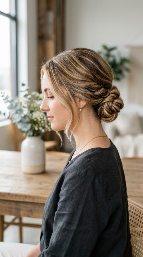 Twisted Low Bun