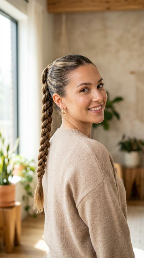 Twisted Rope Braid Ponytail