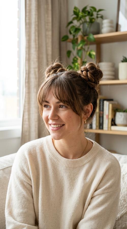 Twisted Space Buns