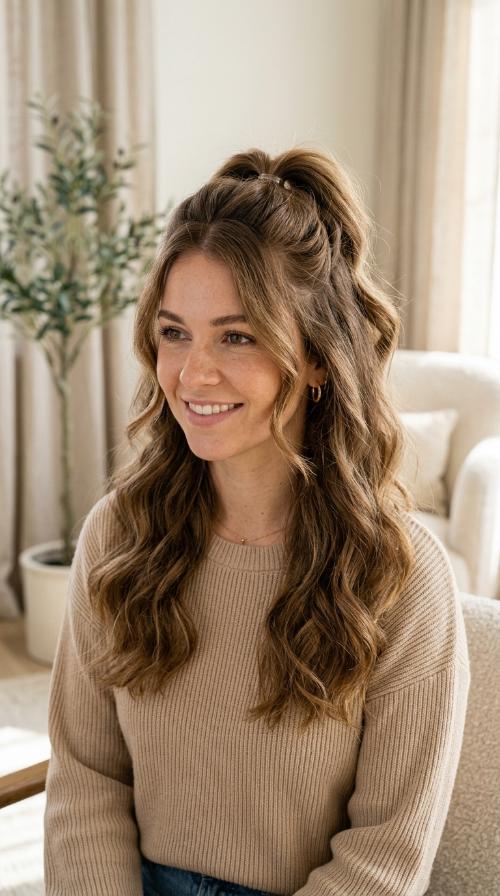 Twisted Topsy-Tail Half-Up