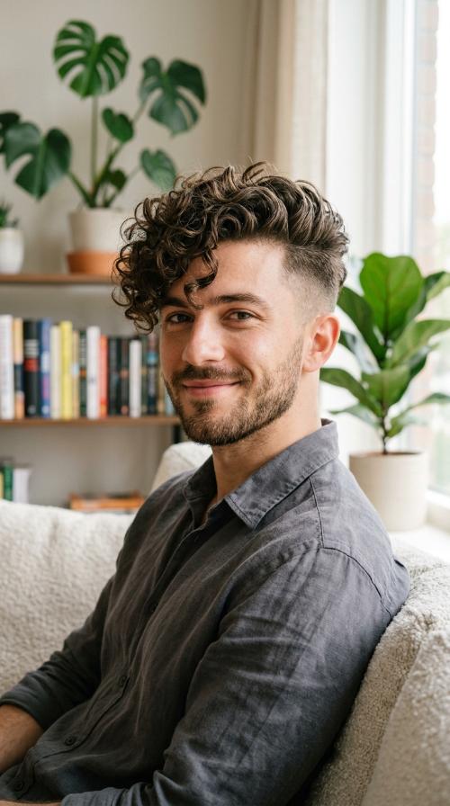 Undercut with Voluminous Curls
