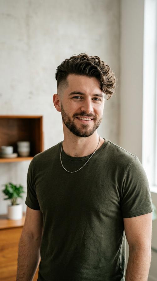 Undercut with Wavy Top