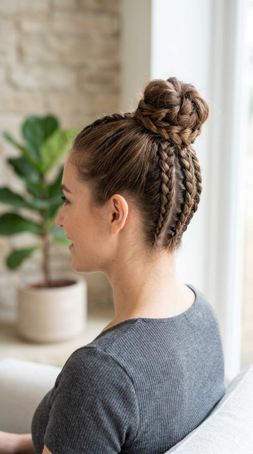 Upside Down Braided Top Knot