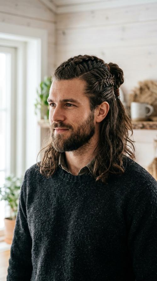 Viking-Inspired Half-Up