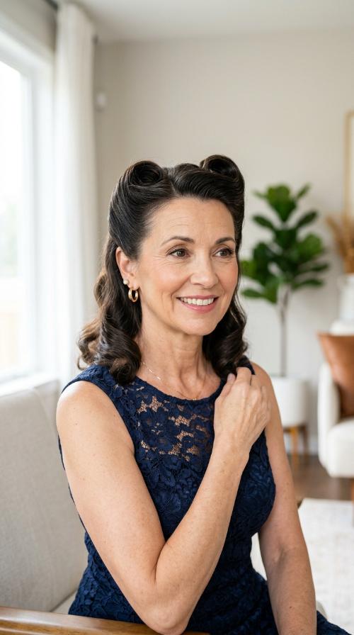 Vintage-Inspired Victory Rolls