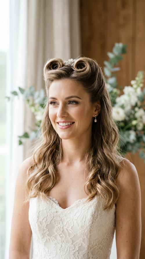 Vintage-Inspired Victory Rolls with Soft Ends