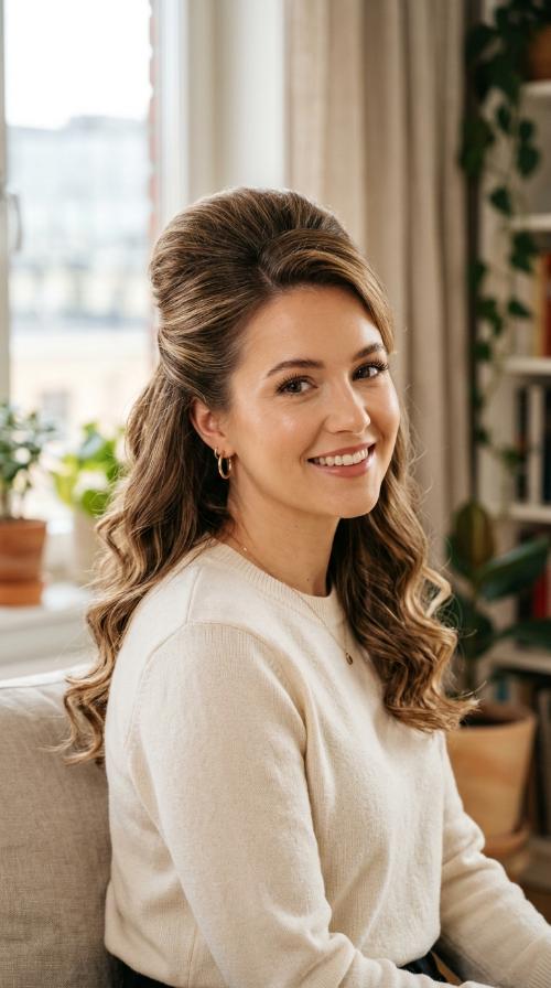 Volume-Boosted Retro Bouffant