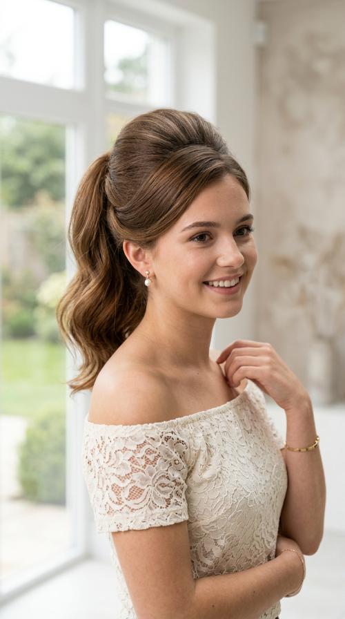 Voluminous Bouffant Ponytail