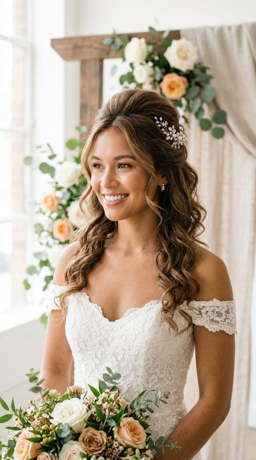Voluminous Bouffant with Curls