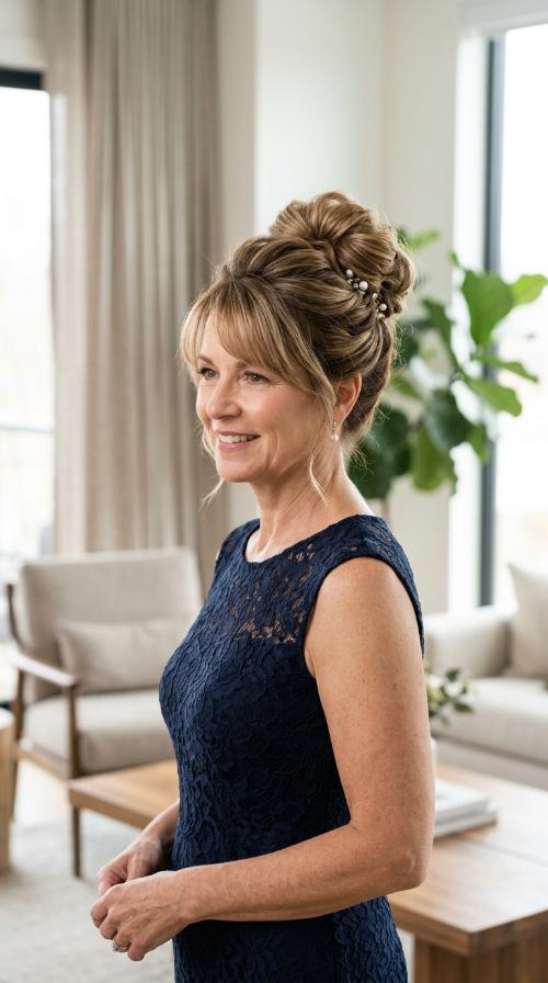 Voluminous Crown Bun