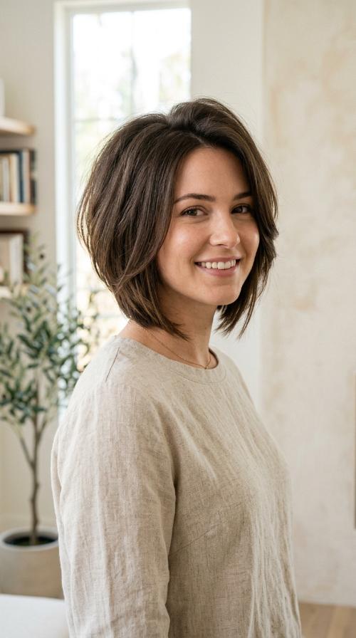 Voluminous Crown Inverted Bob