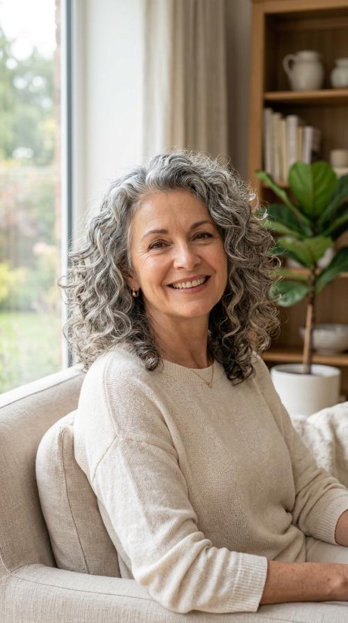 Voluminous Curly Mid-Length