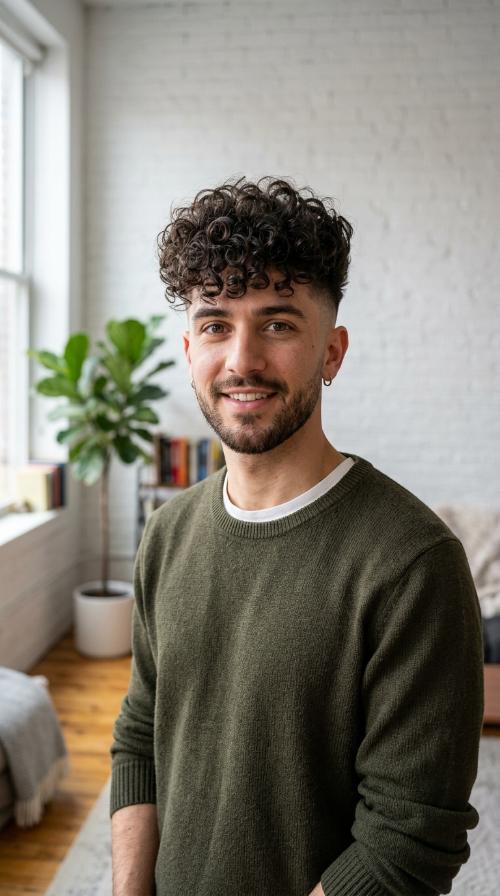 Voluminous Curly Undercut