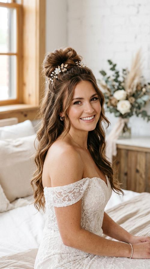 Voluminous Half-Up Top Knot