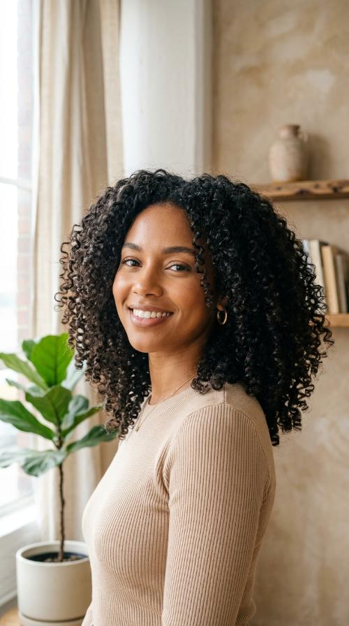 Voluminous Halo Curls