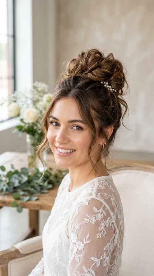 Voluminous Messy Top Knot