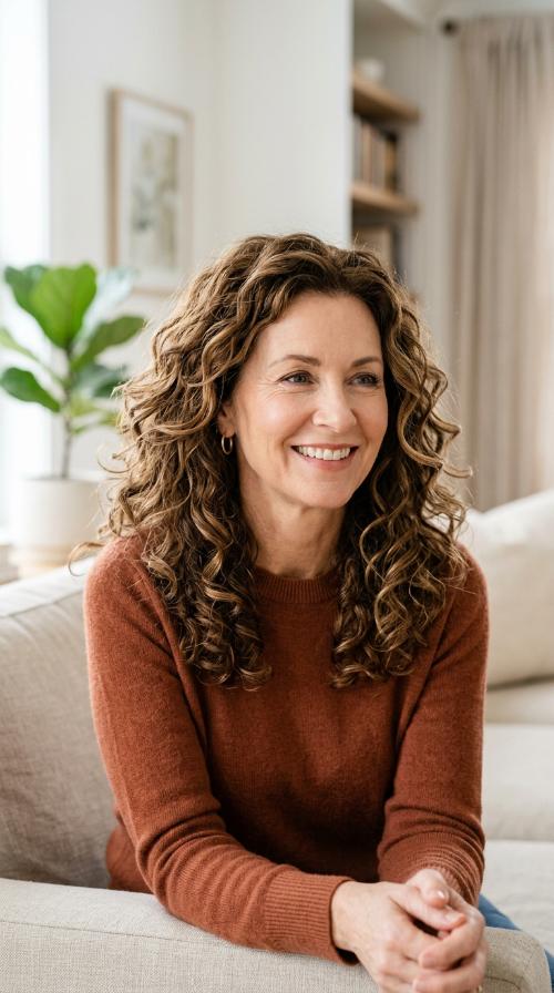 Voluminous Shoulder-Length Curls