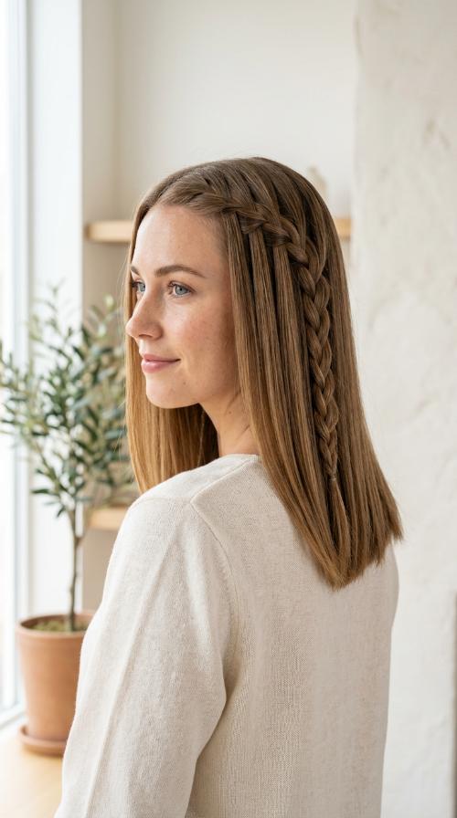 Waterfall Braid for Straight Hair