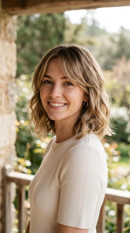 Wavy Beach Lob with Integrated Side Fringe