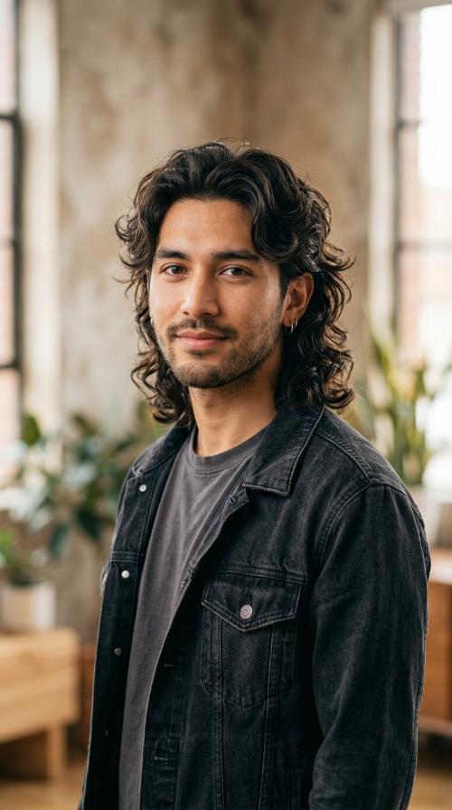 Wavy Mid-Length Mullet