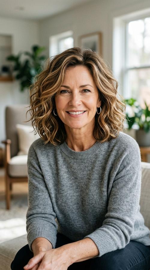 Wavy Shoulder-Length Bob