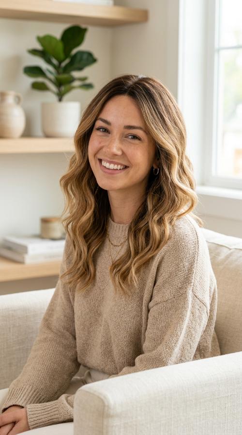 Wavy Shoulder-Length Ombre