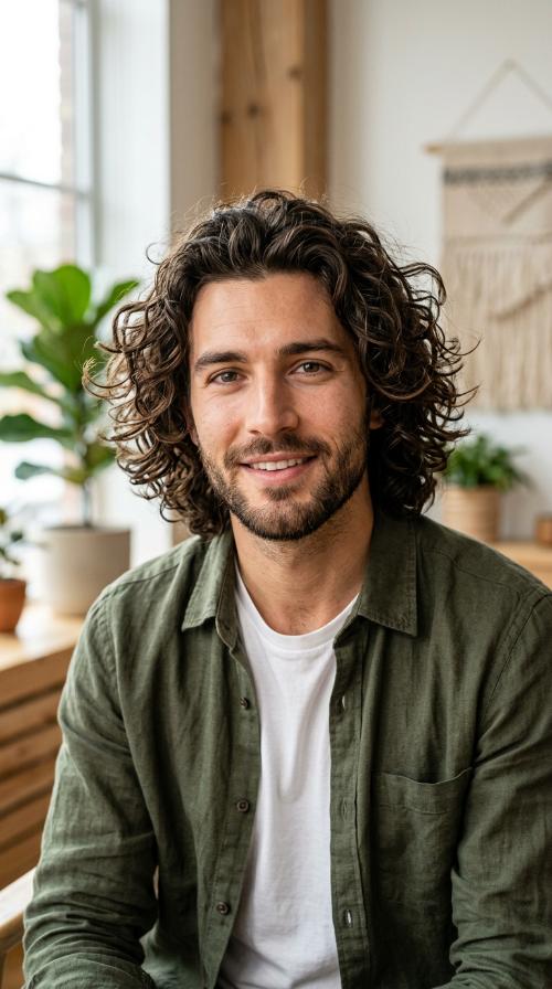 Windswept Curly Lob