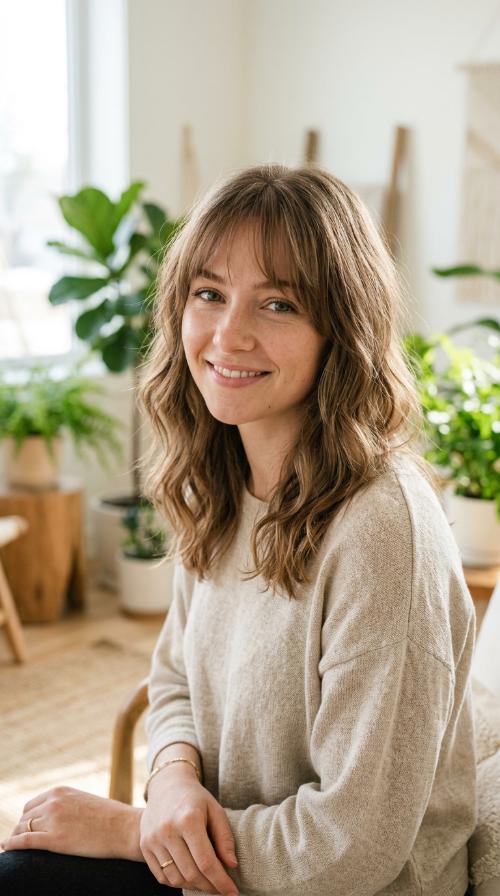 Wispy Bangs with Soft Waves