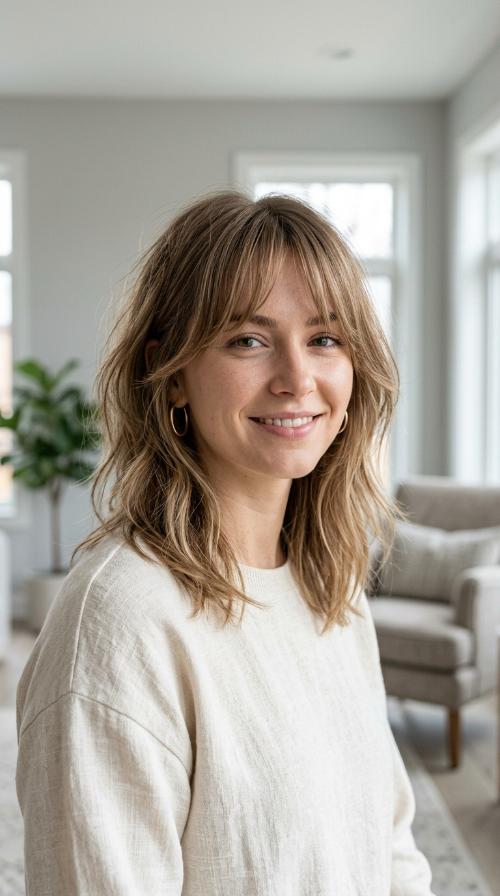 Wispy Curtain Bangs